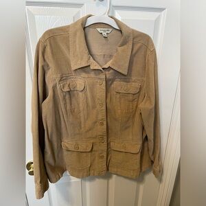 St. John’s Bay Beige Corduroy Woman’s Size 2X Jacket